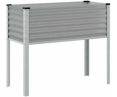 Sodo lovelis, pilkos spalvos, 100x41x90cm, plienas
