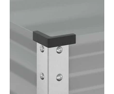 Sodo lovelis, pilkos spalvos, 100x41x90cm, plienas