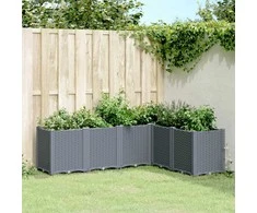 Sodo lovelis, pilkos spalvos, 160x120x53cm, PP