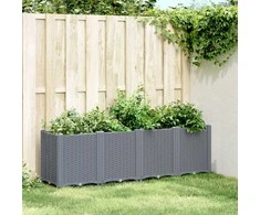Sodo lovelis, pilkos spalvos, 160x40x53cm, PP