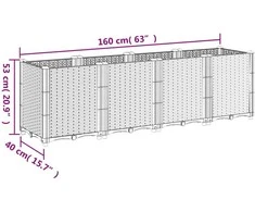 Sodo lovelis, pilkos spalvos, 160x40x53cm, PP