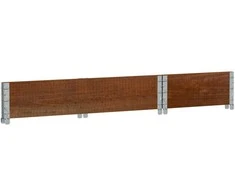 Sodo lovelis, rudas, 100x50cm, pušies medienos masyvas