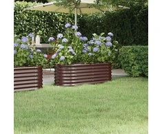 Aukštas sodo lovelis, rudas, 114x40x36cm, plienas