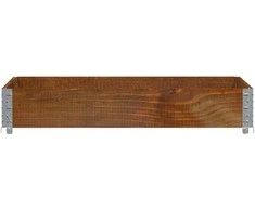 Sodo lovelis, rudas, 120x80cm, pušies medienos masyvas
