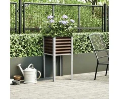 Sodo lovelis, rudas, 45x45x88cm, plienas