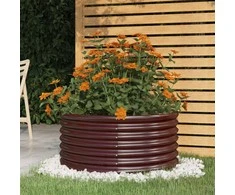 Sodo lovelis, rudas, 80x80x36cm, plienas