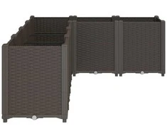 Sodo lovelis, rudos spalvos, 160x120x53cm, PP