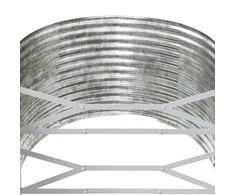 Aukštas sodo lovelis, sidabrinis, 554x100x68cm, plienas