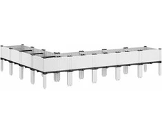 Sodo lovelis su kojomis, baltos spalvos, 200x160x42cm, PP