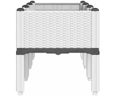 Sodo lovelis su kojomis, baltos spalvos, 120x40x42cm, PP