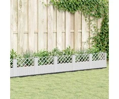 Sodo lovelis su kuoliukais, baltas, 363,5x43,5x43,5cm, PP