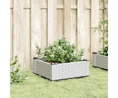 Sodo lovelis su kuoliukais, baltas, 42,5x42,5x28,5cm, PP