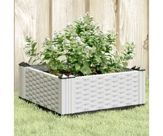 Sodo lovelis su kuoliukais, baltas, 42,5x42,5x28,5cm, PP