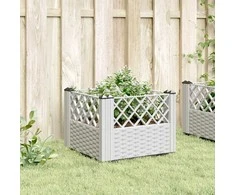Sodo lovelis su kuoliukais, baltas, 43,5x43,5x43,5cm, PP