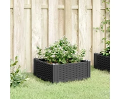 Sodo lovelis su kuoliukais, juodas, 42,5x42,5x28,5cm, PP