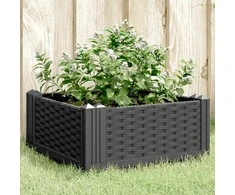 Sodo lovelis su kuoliukais, juodas, 42,5x42,5x28,5cm, PP