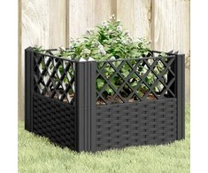 Sodo lovelis su kuoliukais, juodas, 43,5x43,5x43,5cm, PP
