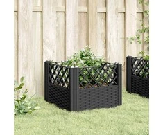 Sodo lovelis su kuoliukais, juodas, 43,5x43,5x43,5cm, PP