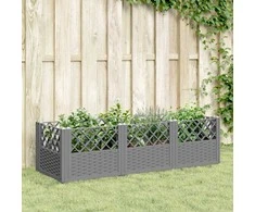 Sodo lovelis su kuoliukais, pilkas, 123,5x43,5x43,5cm, PP
