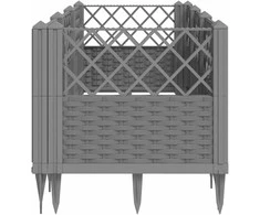 Sodo lovelis su kuoliukais, pilkas, 123,5x43,5x43,5cm, PP