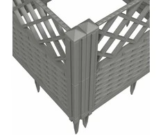 Sodo lovelis su kuoliukais, pilkas, 363,5x43,5x43,5cm, PP