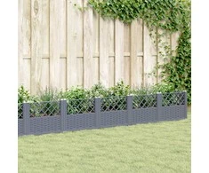 Sodo lovelis su kuoliukais, pilkas, 363,5x43,5x43,5cm, PP