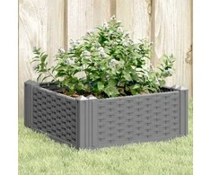 Sodo lovelis su kuoliukais, pilkas, 42,5x42,5x28,5cm, PP