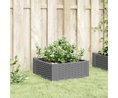 Sodo lovelis su kuoliukais, pilkas, 42,5x42,5x28,5cm, PP