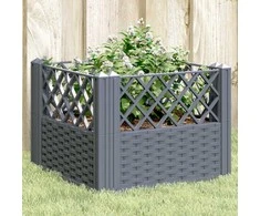 Sodo lovelis su kuoliukais, pilkas, 43,5x43,5x43,5cm, PP