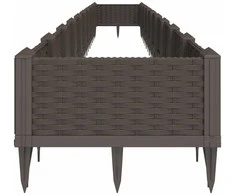 Sodo lovelis su kuoliukais, rudas, 362,5x42,5x28,5cm, PP
