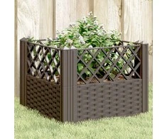 Sodo lovelis su kuoliukais, rudas, 43,5x43,5x43,5cm, PP