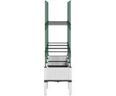 Sodo lovelis su treliažu, baltos spalvos, 120x40x142,5cm, PP