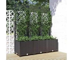 Sodo lovelis su treliažu, juodos spalvos, 120x40x136cm, PP