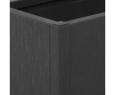 Sodo lovelis su treliažu, tamsiai pilkas, 80x36x140cm, PP