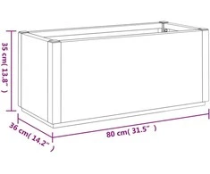 Sodo lovelis, šviesiai pilkos spalvos, 80x36x35cm, PP