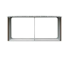 Sodo malkinė, ruda, 330x92x153cm, galvanizuotas plienas