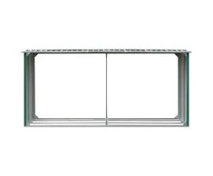 Sodo malkinė, žalia, 330x92x153cm, galvanizuotas plienas