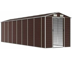 Sodo pašiūrė, ruda, 191x725x198 cm, galvanizuotas plienas