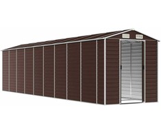 Sodo pašiūrė, ruda, 191x810x198 cm, galvanizuotas plienas