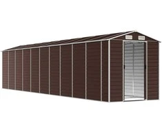 Sodo pašiūrė, ruda, 191x895x198 cm, galvanizuotas plienas