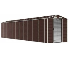 Sodo pašiūrė, ruda, 191x980x198 cm, galvanizuotas plienas