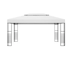 Sodo pavėsinė, balta, 4x3x2,7m, plienas