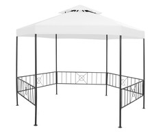Sodo pavėsinė, baltos spalvos, 323x275x265cm, 180g/m²