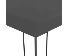 Sodo pavėsinė su lempučių girliandomis LED, antracito, 3x3m