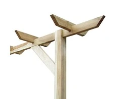 Sodo pergolė, 205x40x203cm, mediena