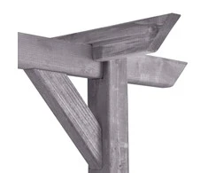 Sodo pergolė, pilkos spalvos, 200x40x205cm, impregnuota pušis