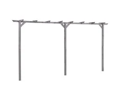 Sodo pergolė, pilkos spalvos, 400x40x205cm, impregnuota pušis