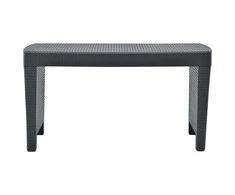 Lauko baldų komplektas Sodo poilsio baldų komplektas, 3 dalių, antracito, plastikas