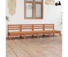 Lauko baldų komplektas Sodo poilsio baldų komplektas, 4 dalių, medaus rudas, pušis