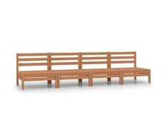 Lauko baldų komplektas Sodo poilsio baldų komplektas, 4 dalių, medaus rudas, pušis